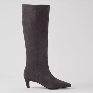 🆕👢Ann Taylor Kitten Heel Knee High Boots - Dark Gray/Dark Brown - Sz 6-1/2